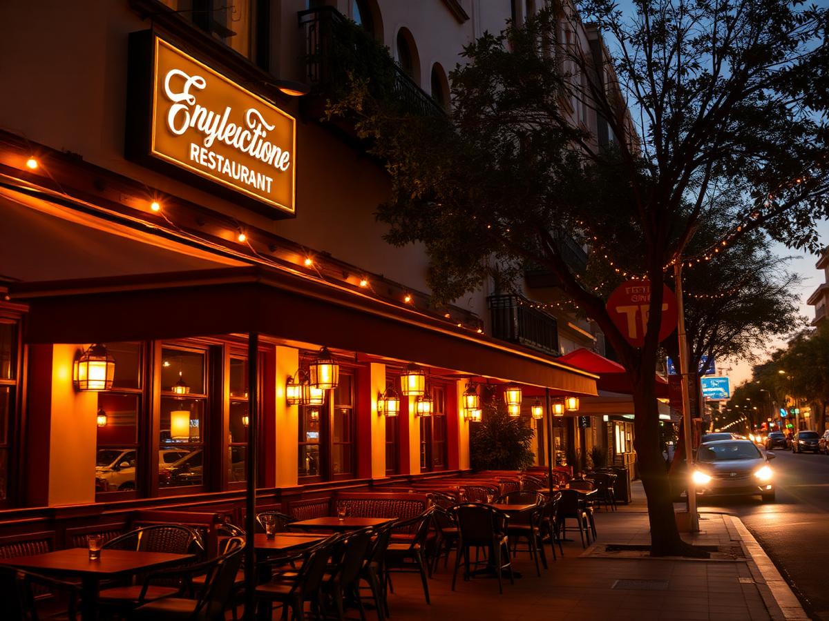 Extérieur et terrasse du restaurant à Ouagadougou